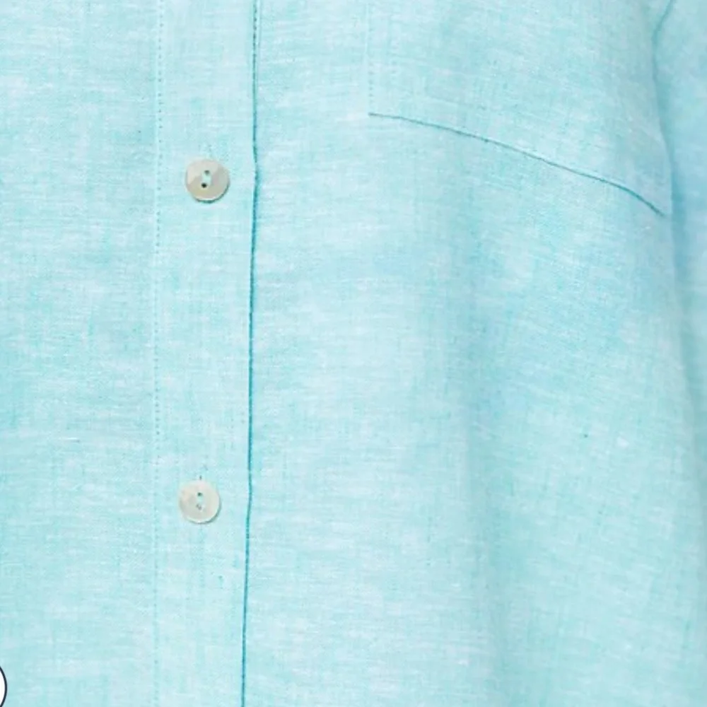 NWT Susan Graver Petite Easy Linen Blend Cross- Dyed Tunic - Picture 3 of 8